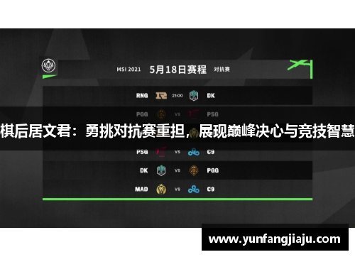 棋后居文君:勇挑对抗赛重担,展现巅峰决心与竞技智慧